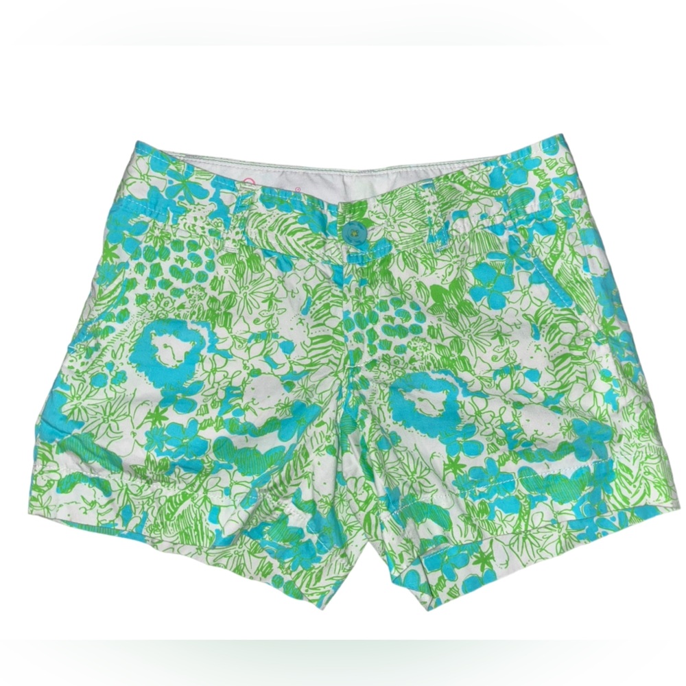 Lilly Pulitzer "Limeade It's A Zoo" shorts Size 00